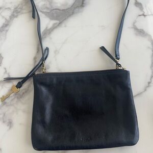 Black Leather Fossil crossbody